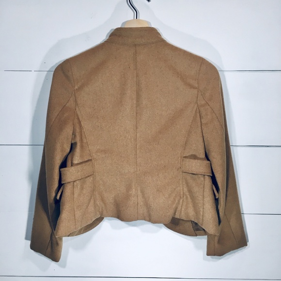 OLD NAVY Camel Wool Blend Cropped Pea Coat XSmall - Picture 4 of 4